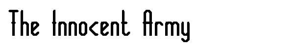The Innocent Army font preview